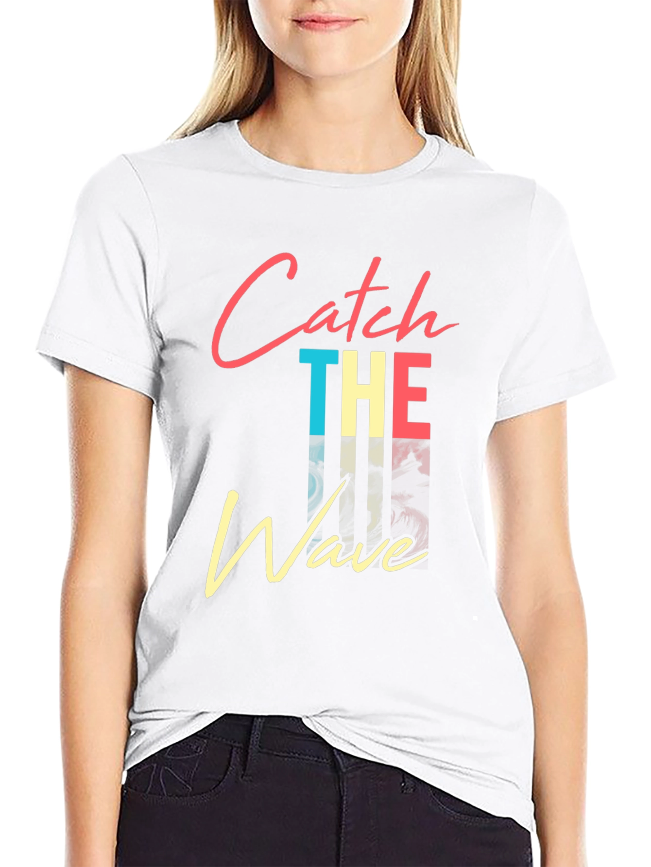 Catch The Wave Graphic Tee - Retro Style