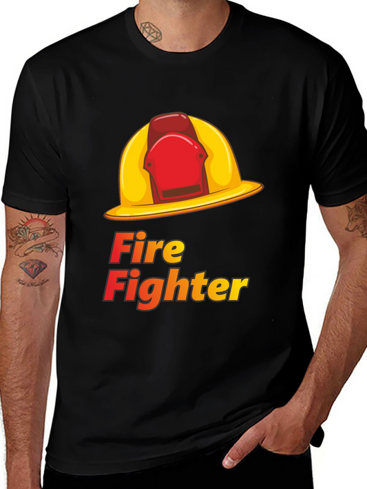 Firefighter Helmet T-Shirt - Heroic Design