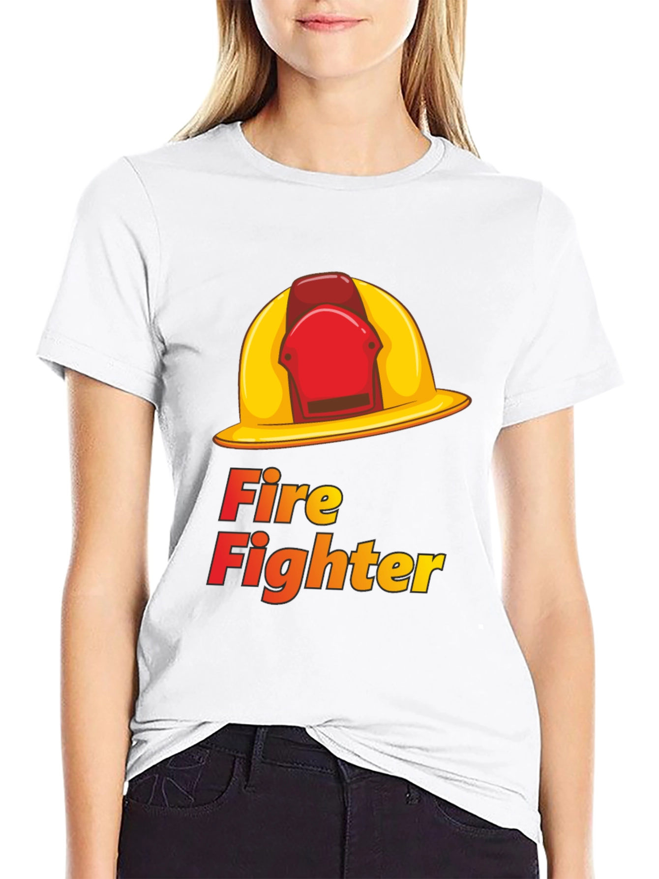 Firefighter Helmet T-Shirt - Heroic Design