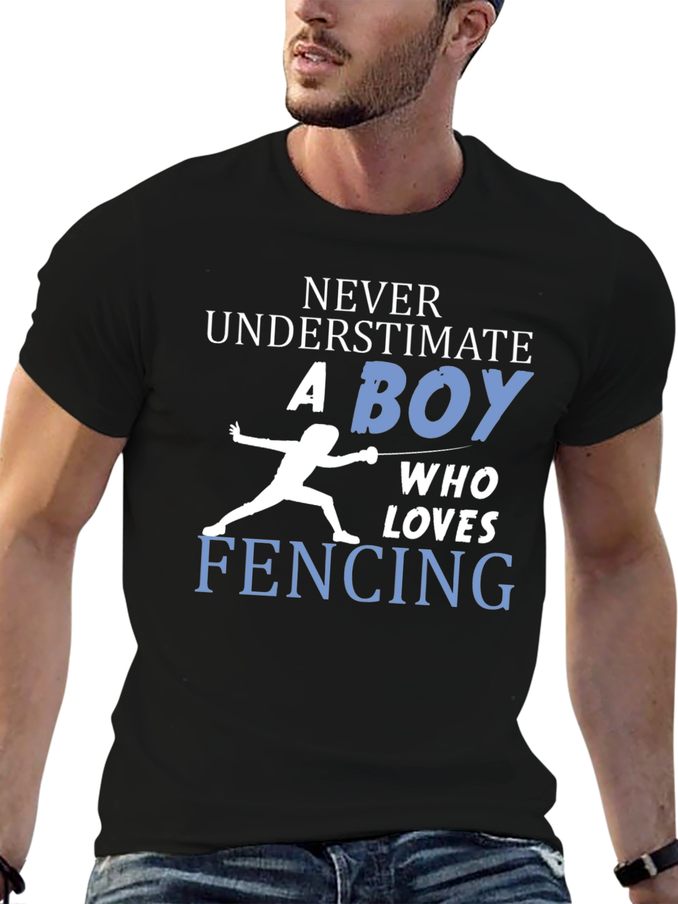 Fencing Boy T-Shirt: Never Underestimate