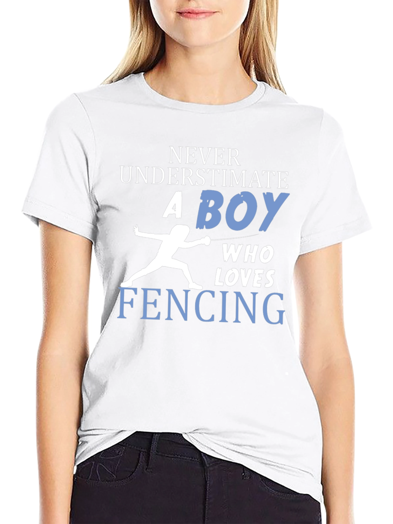 Fencing Boy T-Shirt: Never Underestimate