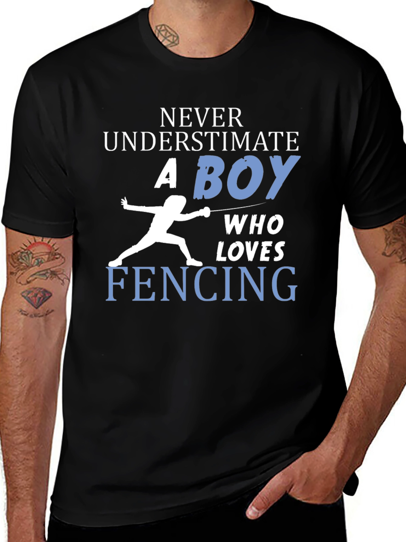 Fencing Boy T-Shirt: Never Underestimate