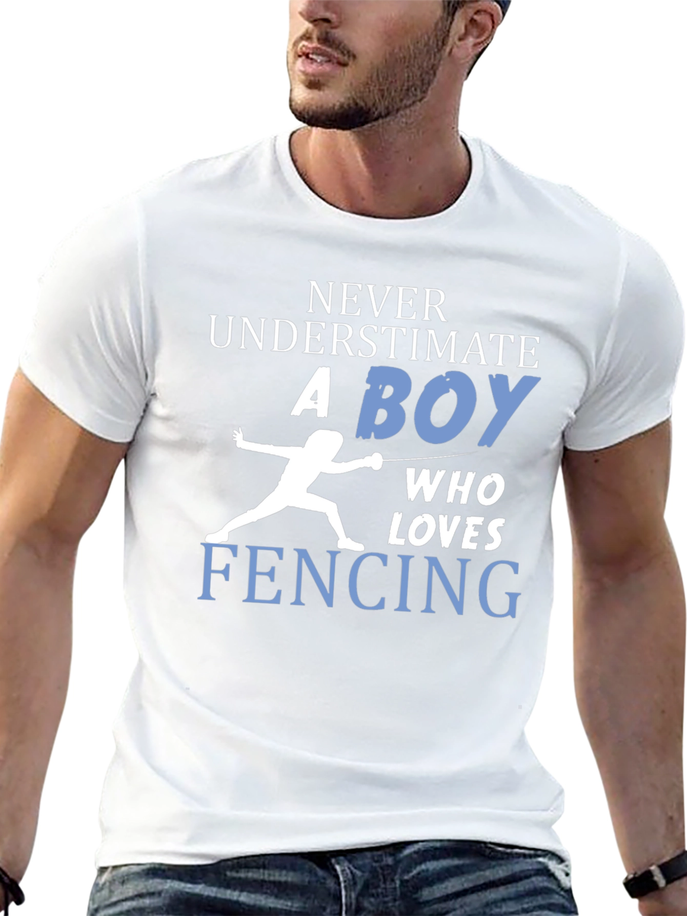 Fencing Boy T-Shirt: Never Underestimate