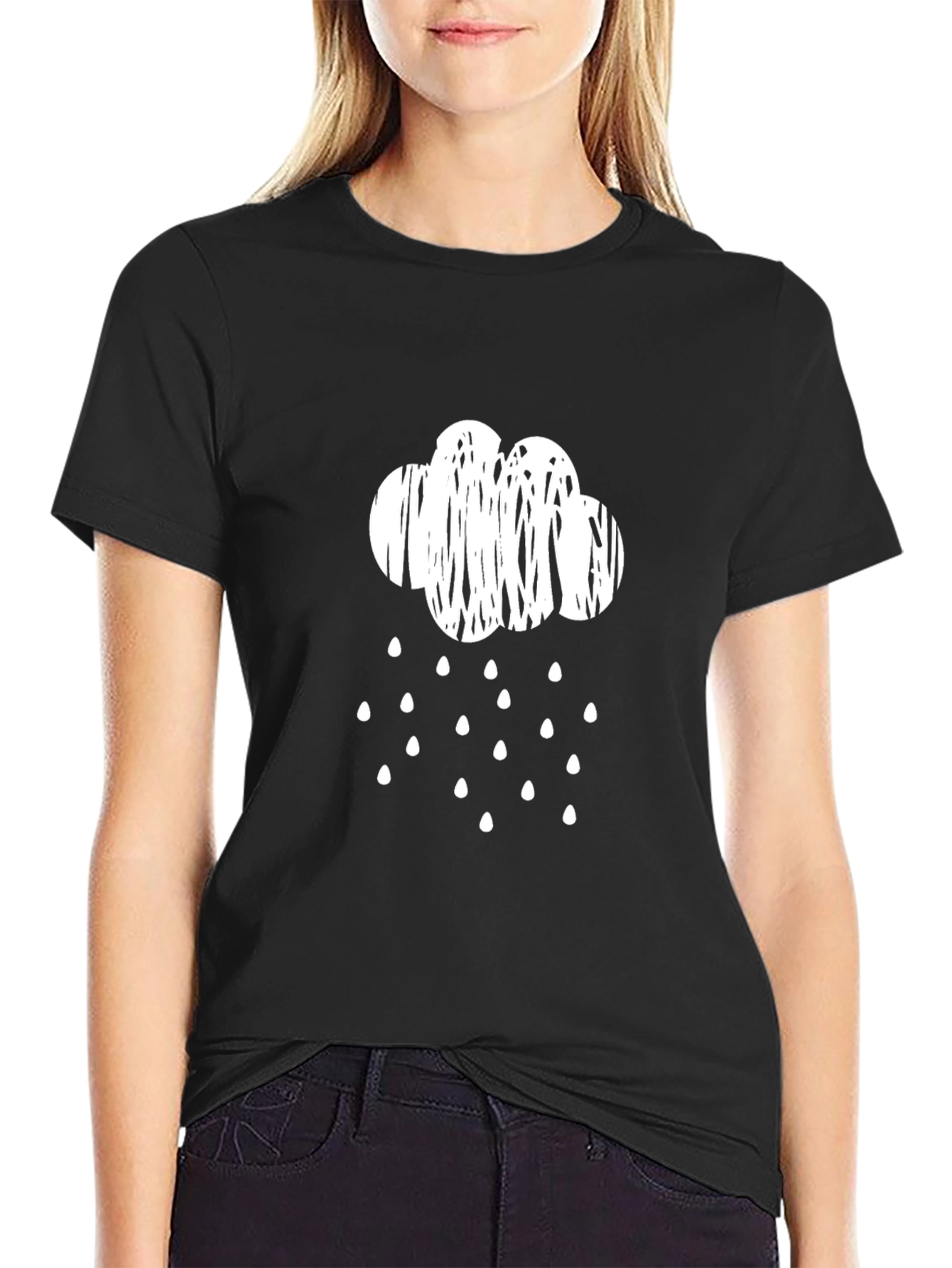 Rainy Day Cloud T-Shirt - Black