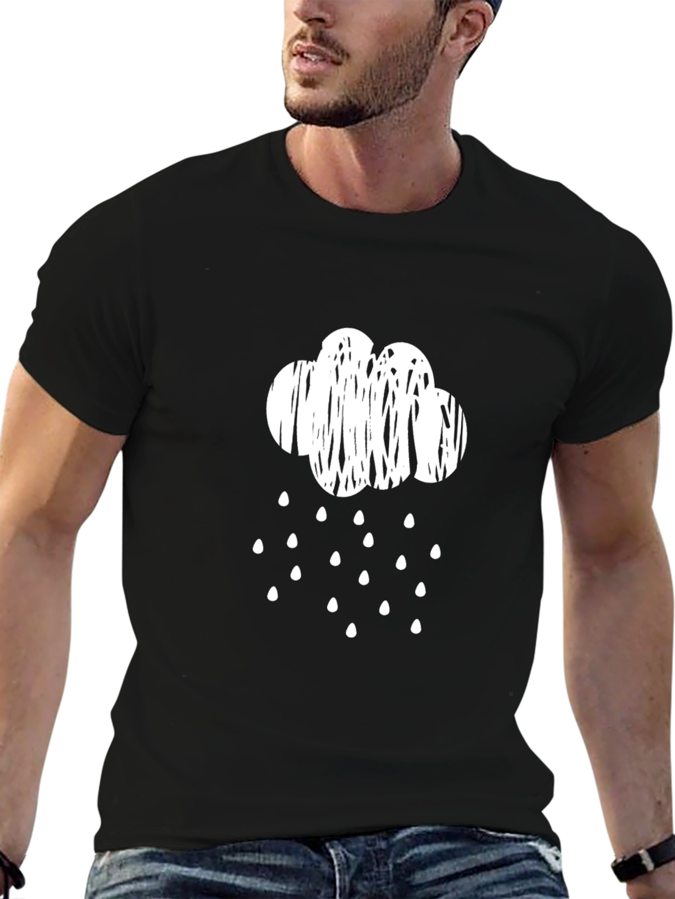 Rainy Day Cloud T-Shirt - Black