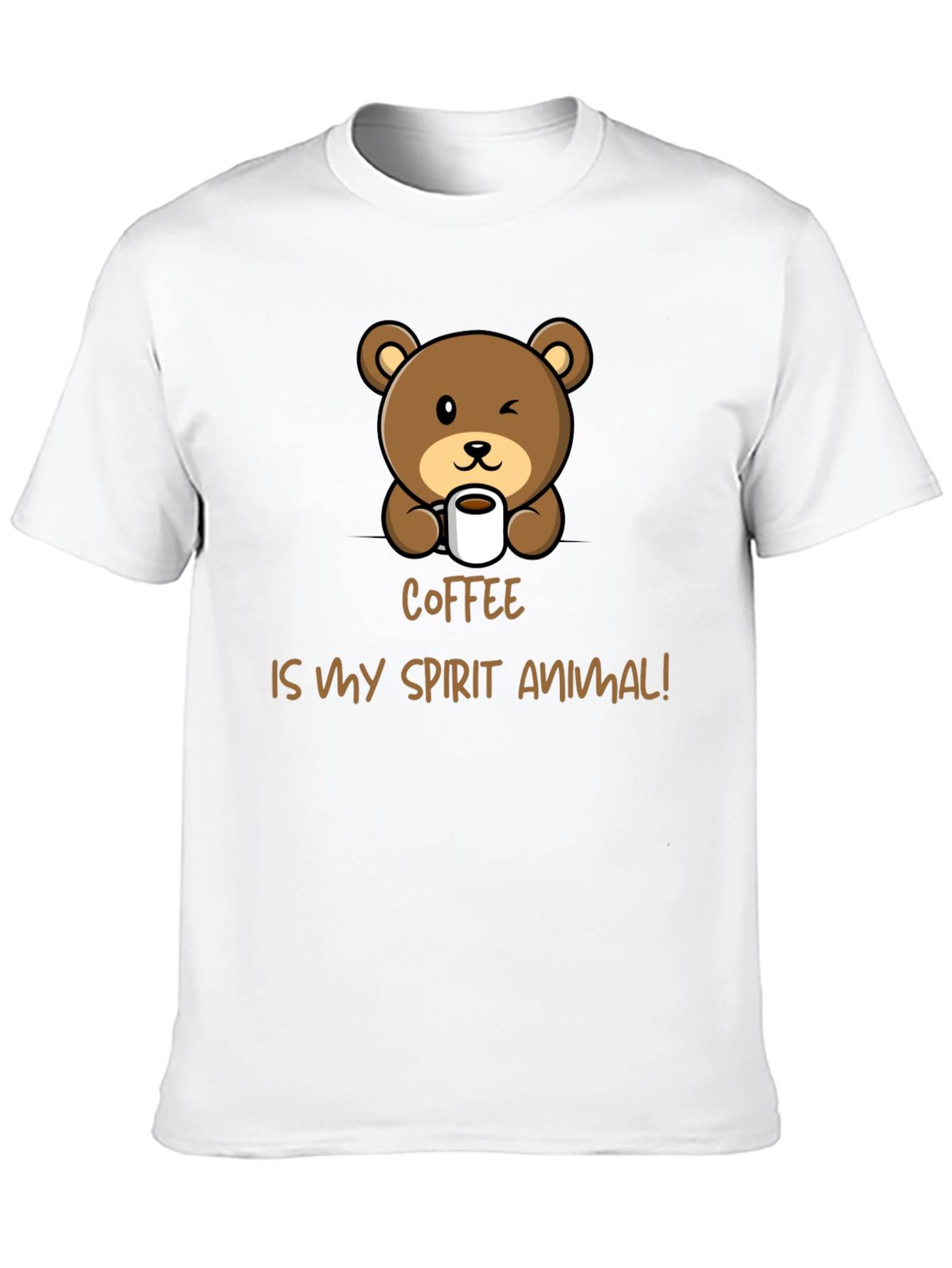 Coffee is My Spirit Animal Bear Graphic Tee