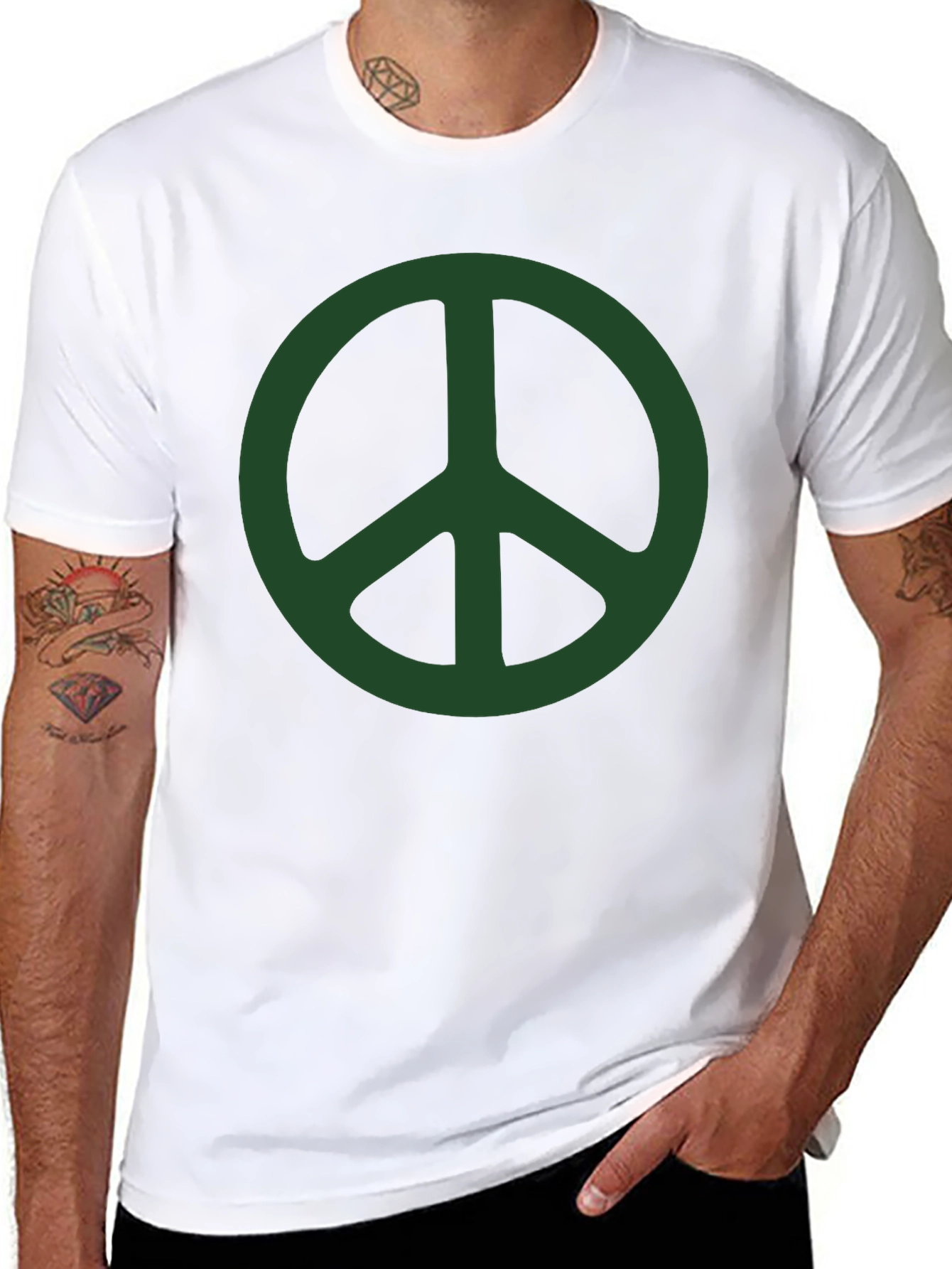 Peace Sign Graphic T-Shirt - Casual Style