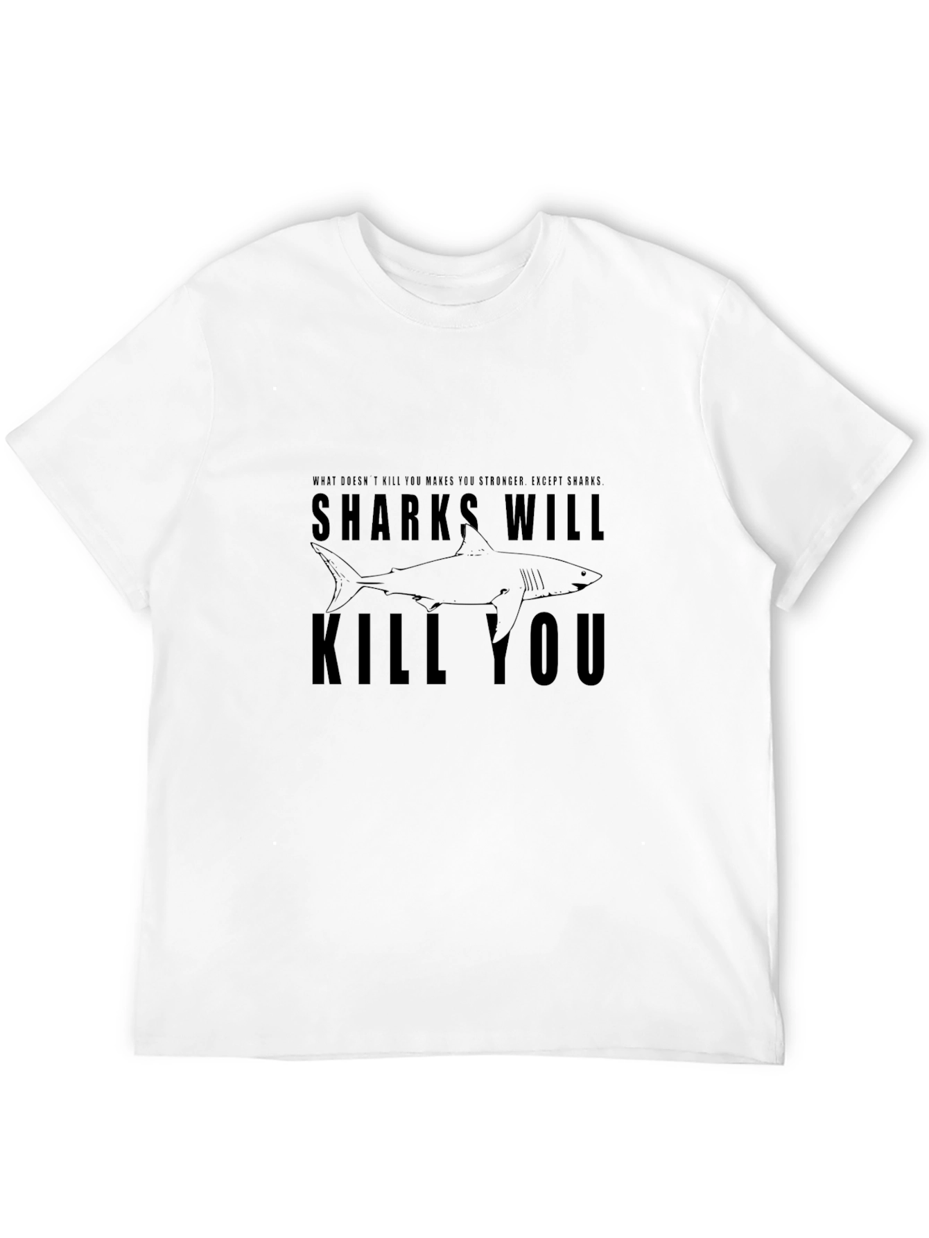 Sharks Will Kill You Graphic Tee - Black