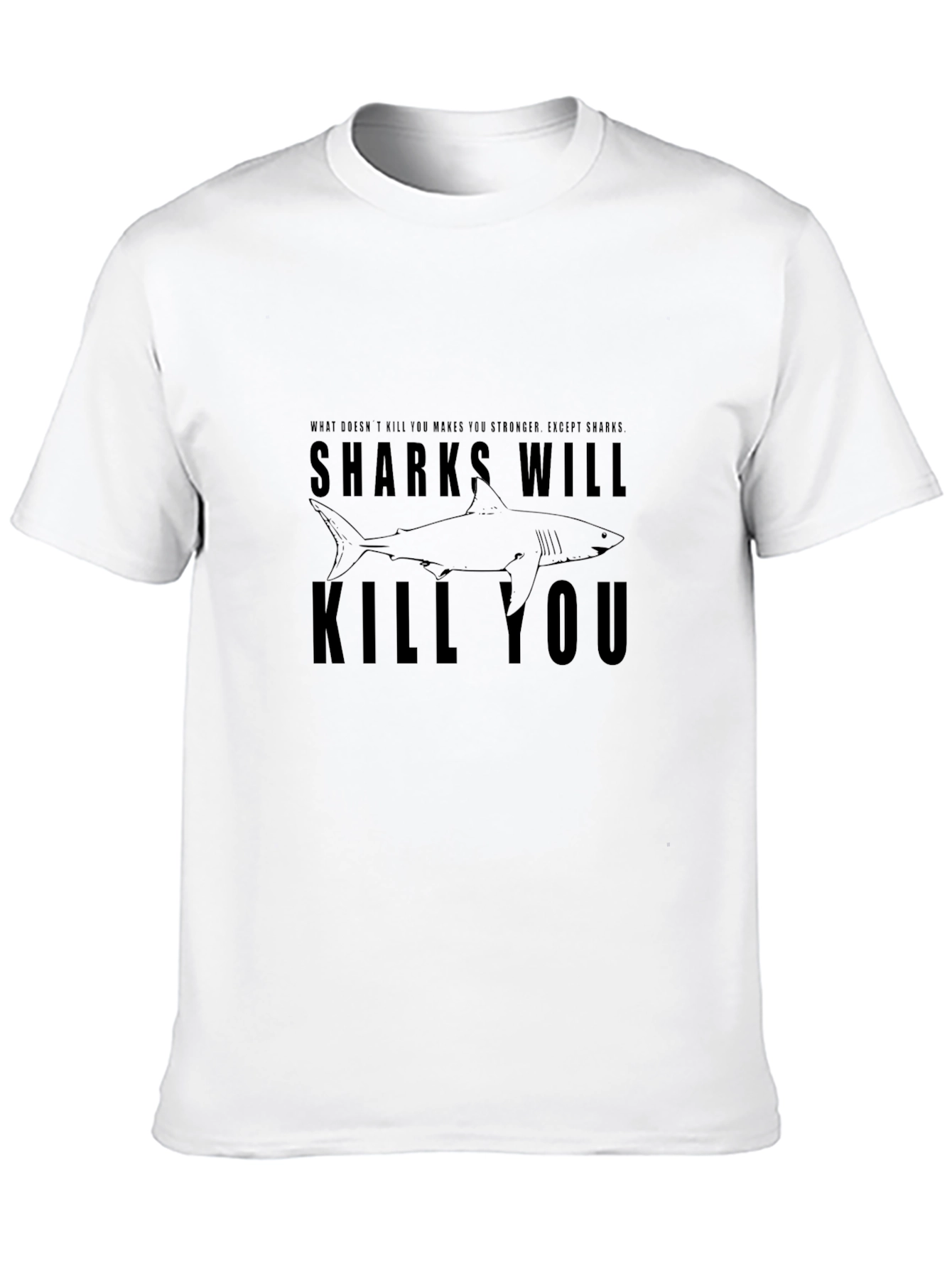Sharks Will Kill You Graphic Tee - Black