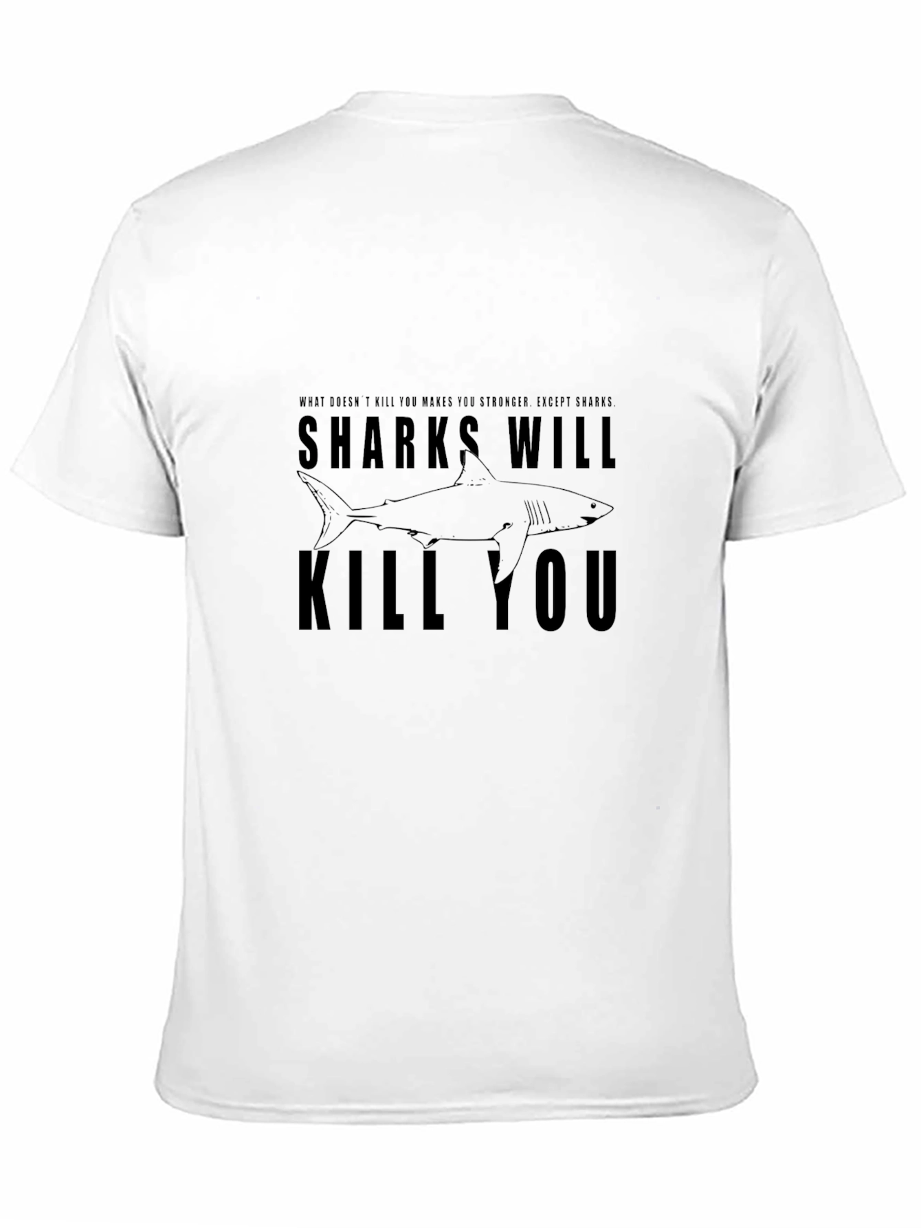 Sharks Will Kill You Graphic Tee - Black
