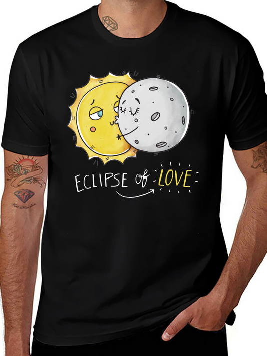 Eclipse of Love Graphic Tee - Sun & Moon Design