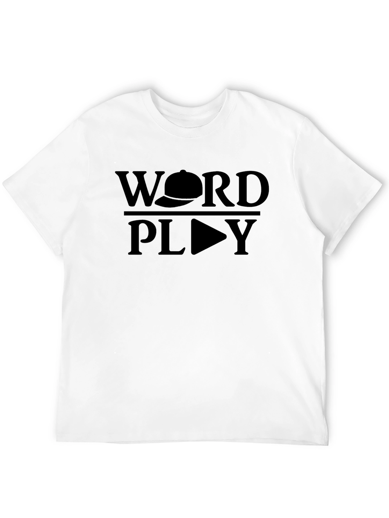 Word Play Graphic Tee - Black Cotton