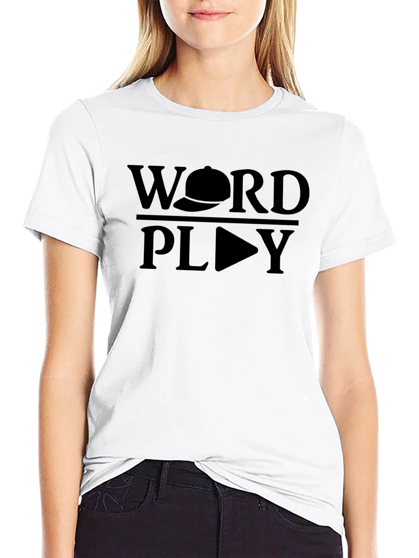Word Play Graphic Tee - Black Cotton