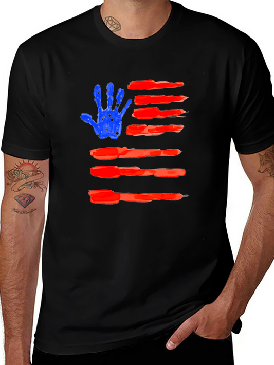 American Flag Handprint T-Shirt