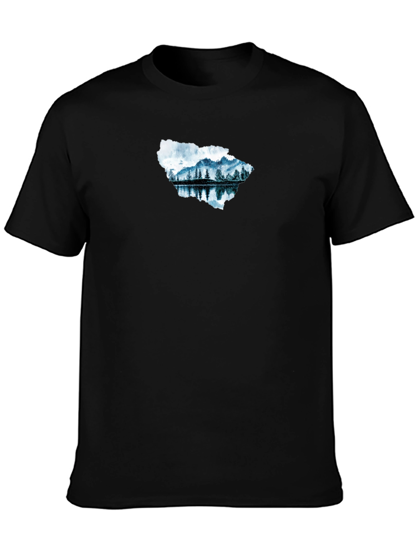 Mountain Lake Graphic Tee - Black