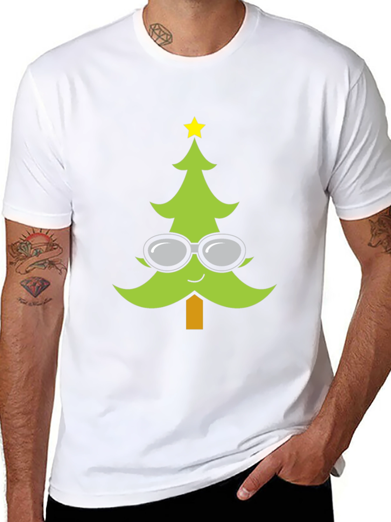 Funny Christmas Tree Geek T-Shirt