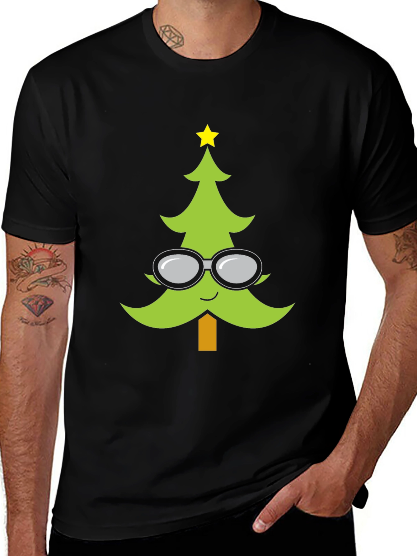 Funny Christmas Tree Geek T-Shirt