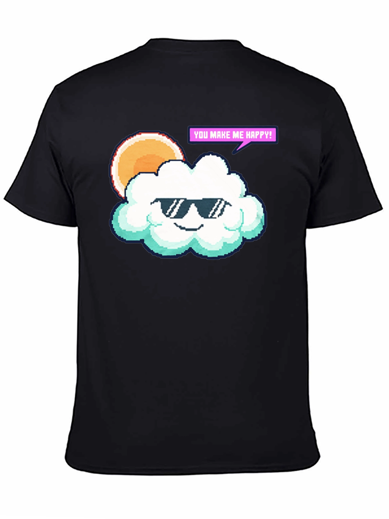 Cool Cloud Pixel Art T-Shirt - Makes You Happy!