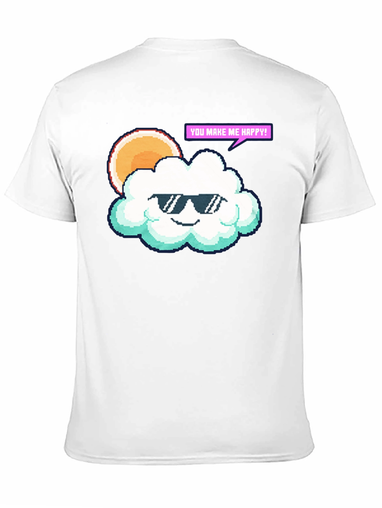 Cool Cloud Pixel Art T-Shirt - Makes You Happy!