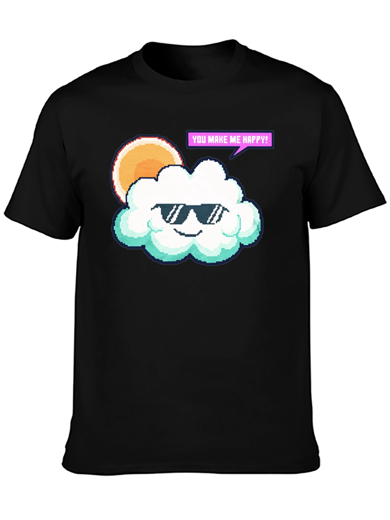 Cool Cloud Pixel Art T-Shirt - Makes You Happy!