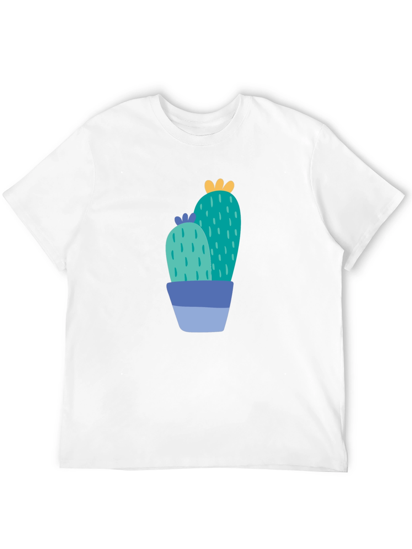 Cactus Graphic Print Black T-Shirt