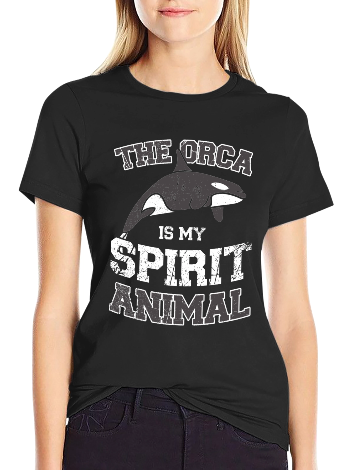 Orca Spirit Animal T-Shirt - Black