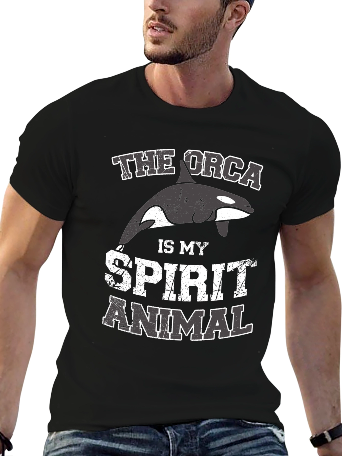 Orca Spirit Animal T-Shirt - Black
