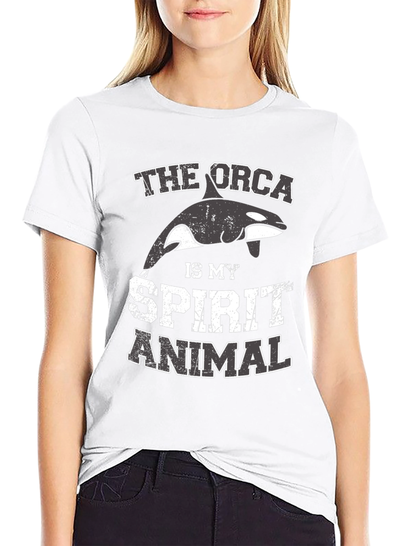 Orca Spirit Animal T-Shirt - Black