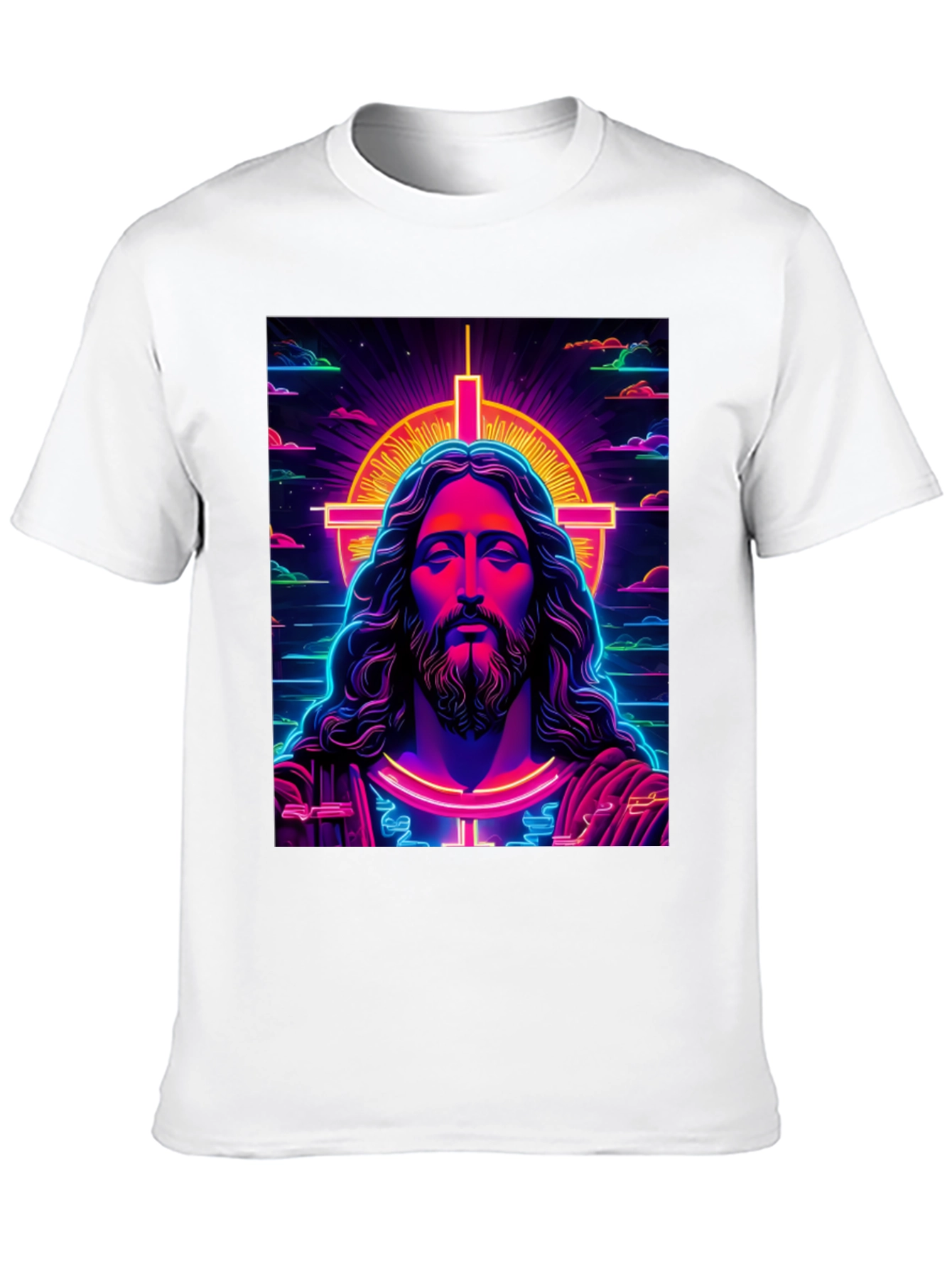 Neon Jesus Graphic T-Shirt