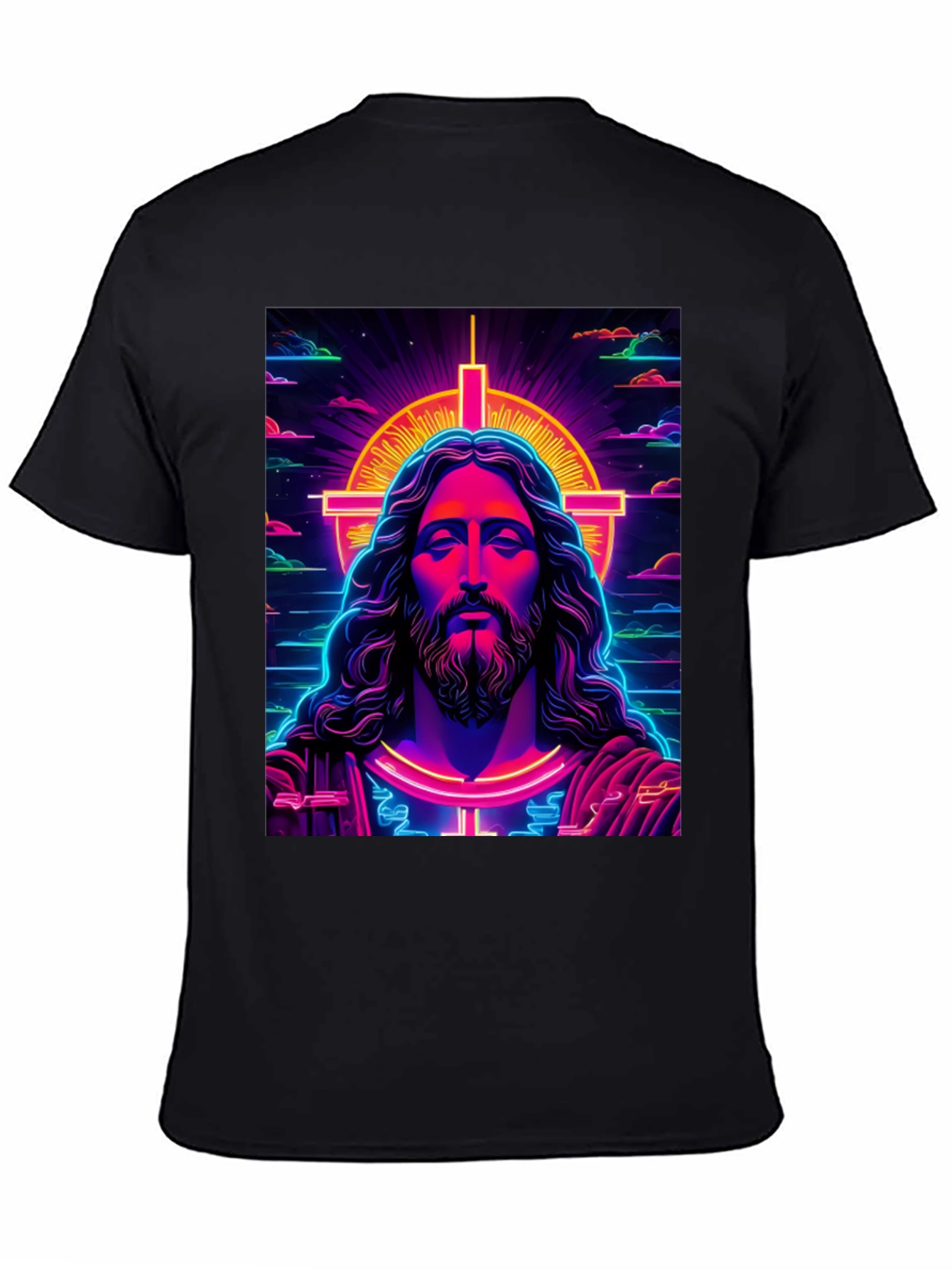 Neon Jesus Graphic T-Shirt