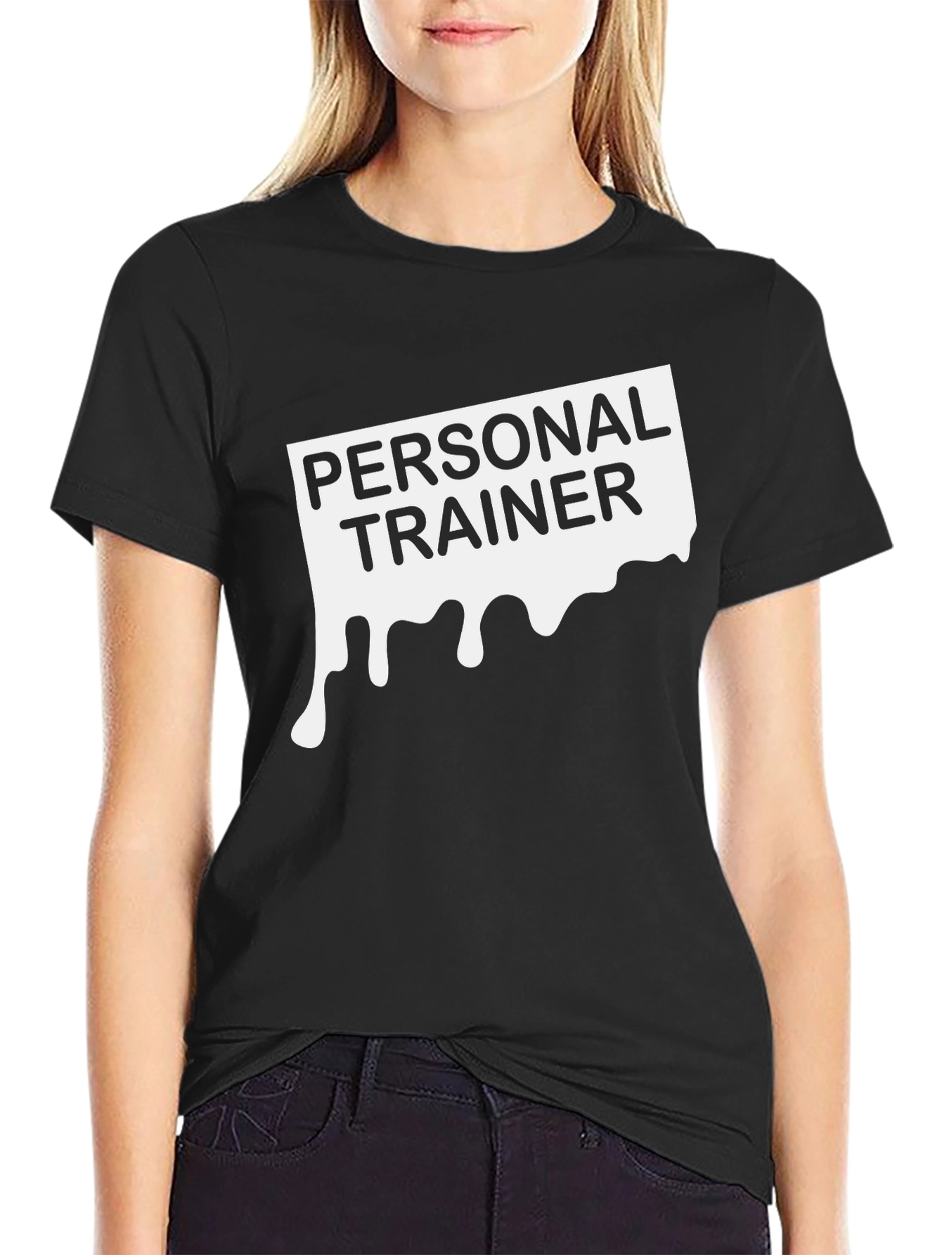 Personal Trainer Dripping Graphic Black T-Shirt