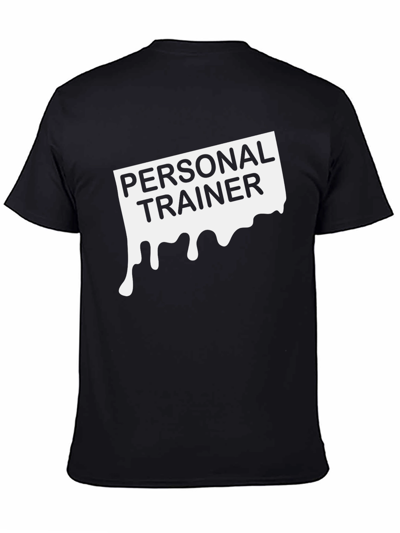 Personal Trainer Dripping Graphic Black T-Shirt