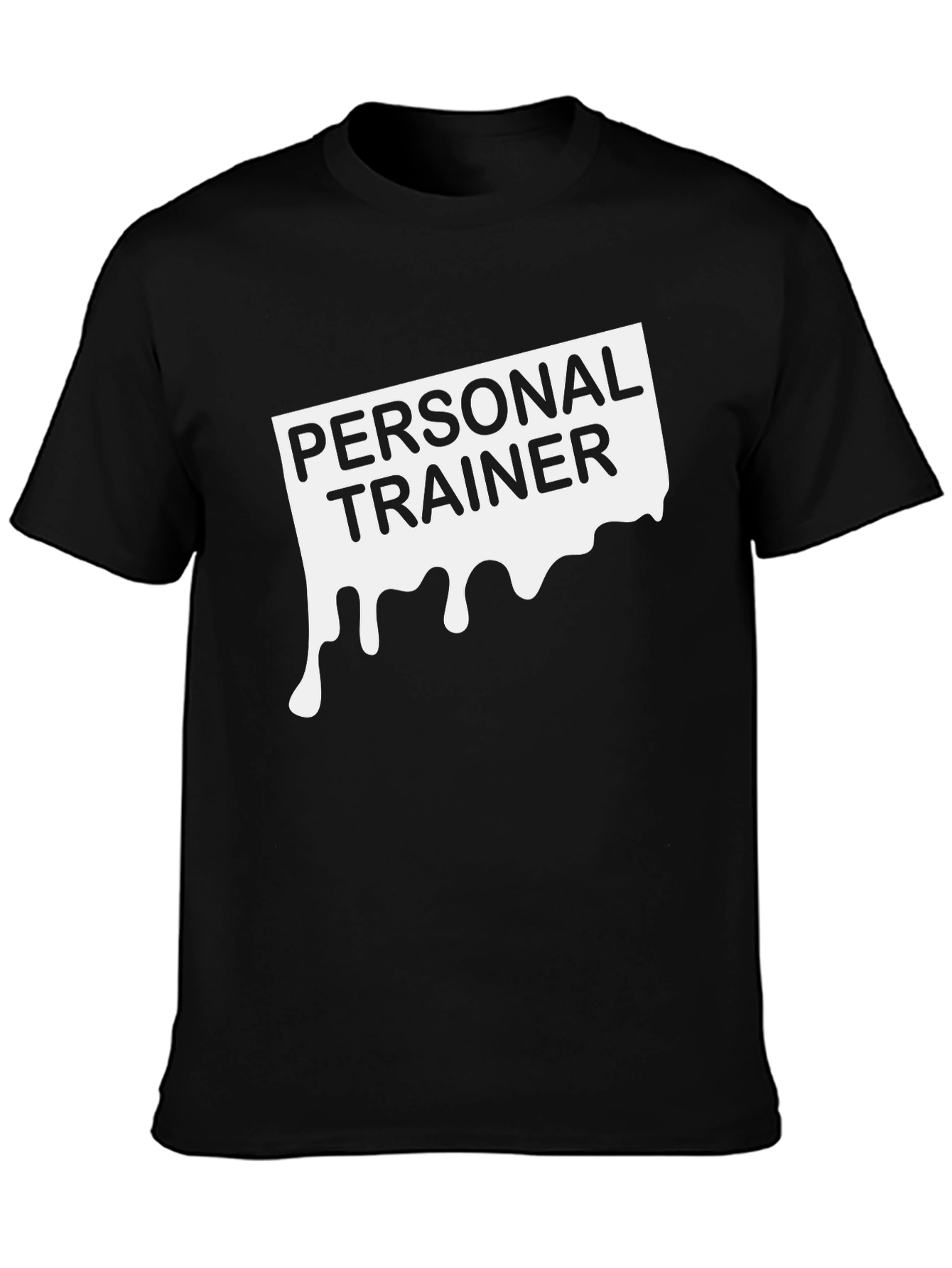 Personal Trainer Dripping Graphic Black T-Shirt