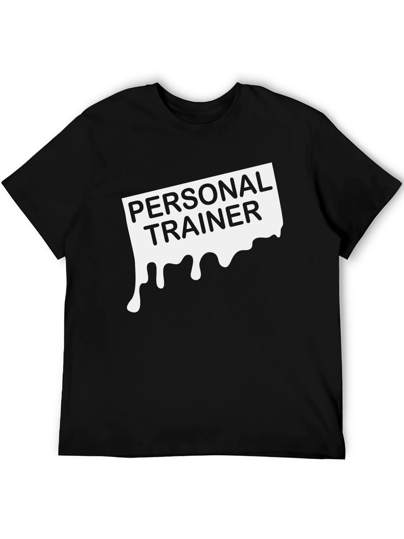 Personal Trainer Dripping Graphic Black T-Shirt
