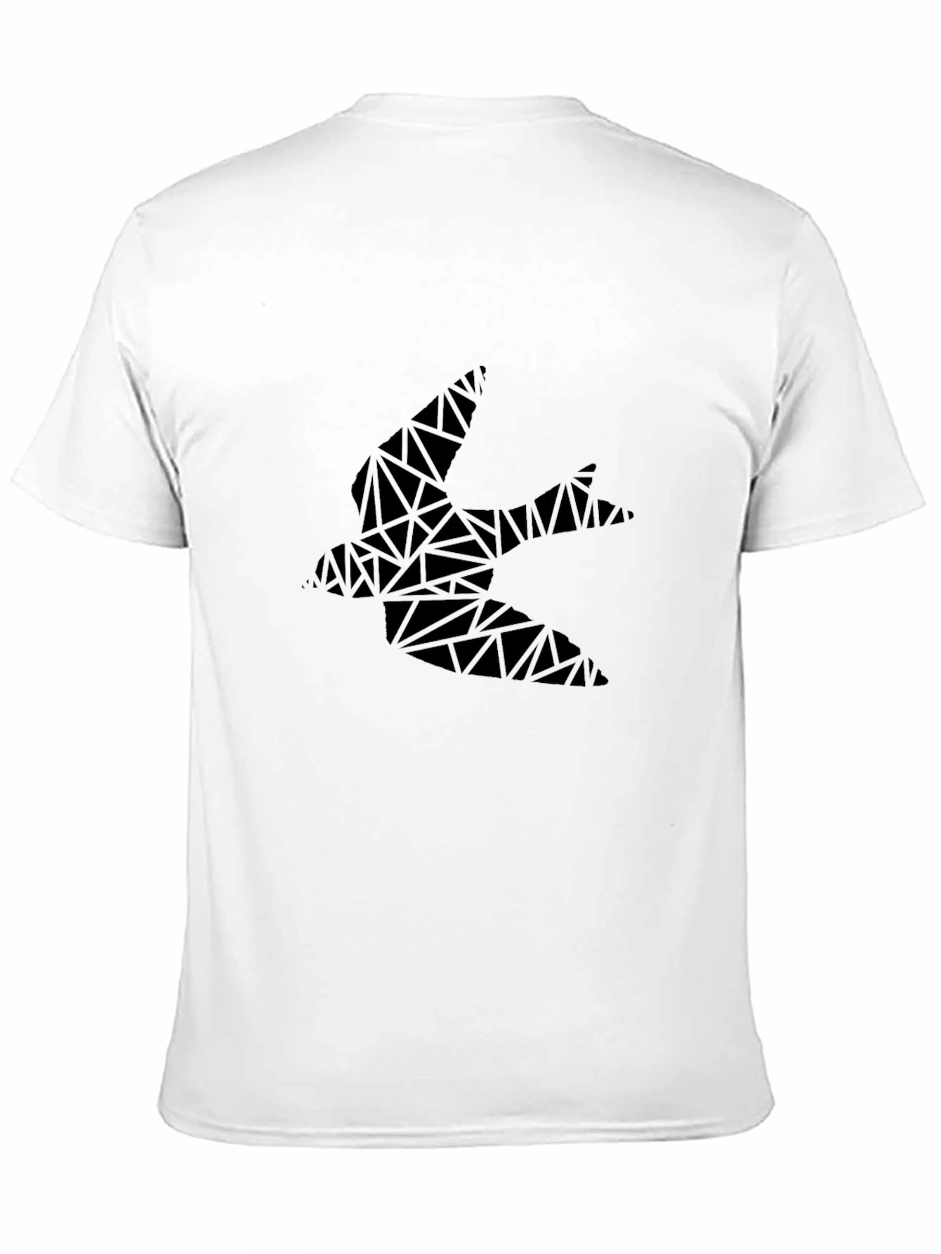 Geometric Swallow T-Shirt - Modern Black Tee