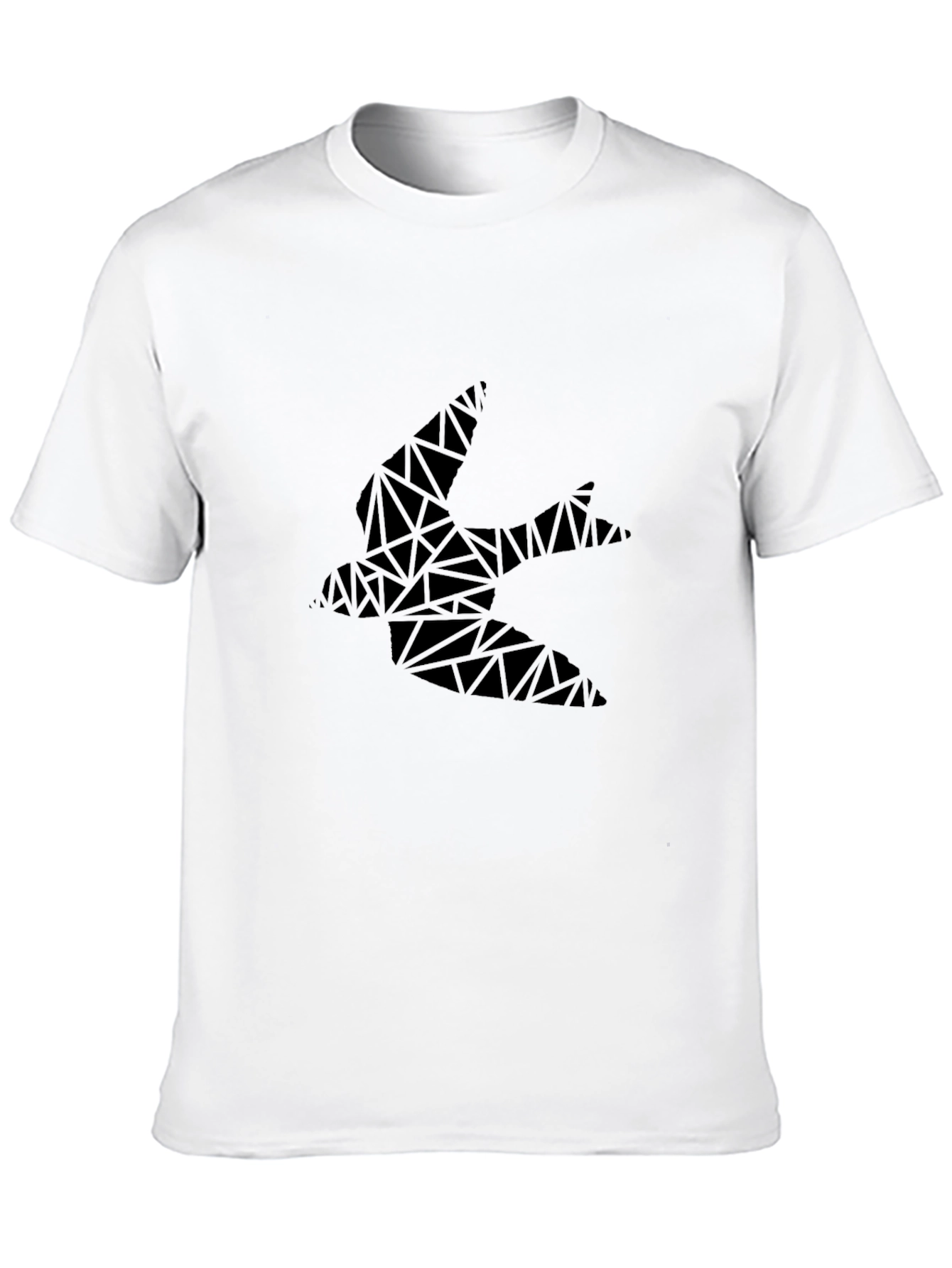 Geometric Swallow T-Shirt - Modern Black Tee