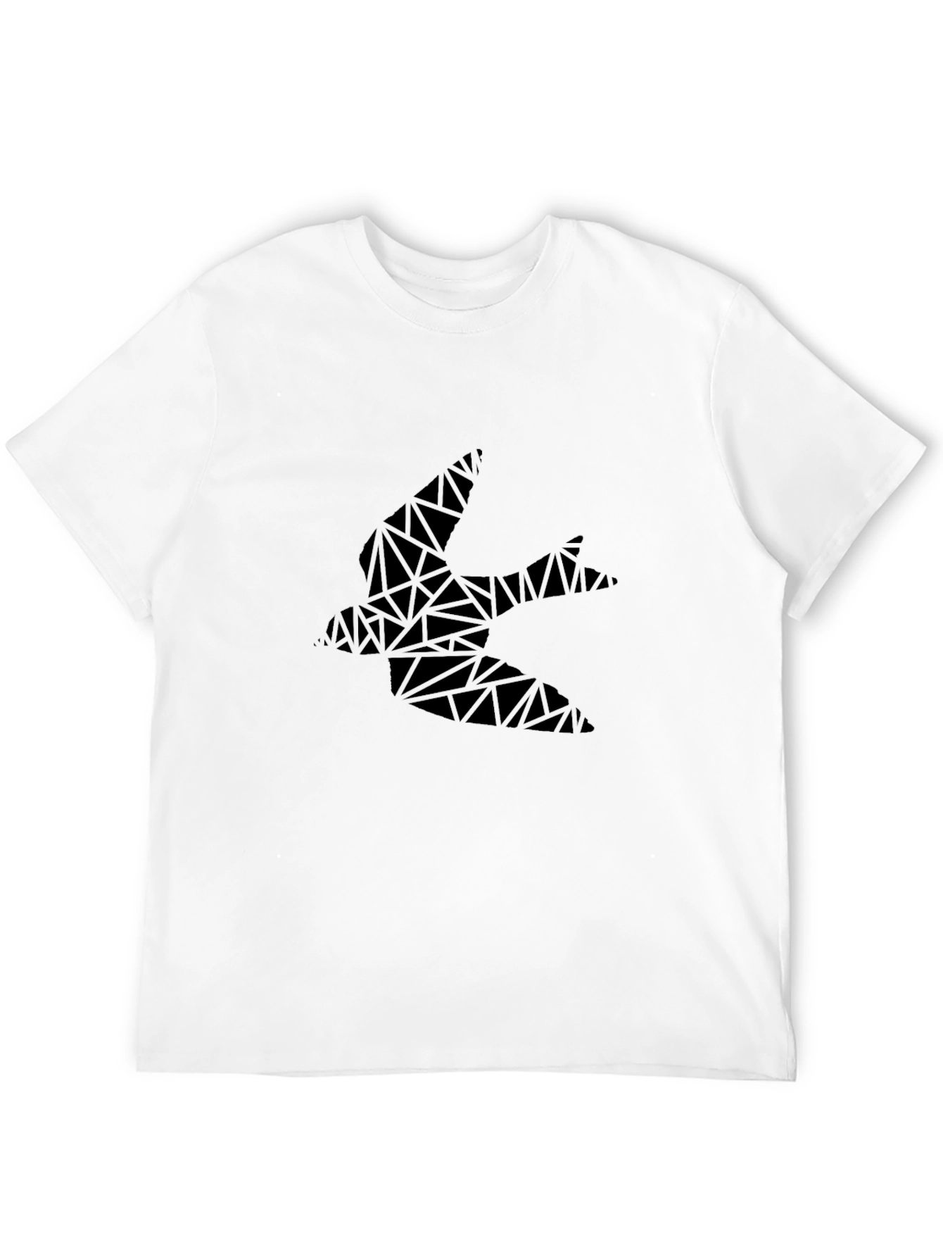 Geometric Swallow T-Shirt - Modern Black Tee