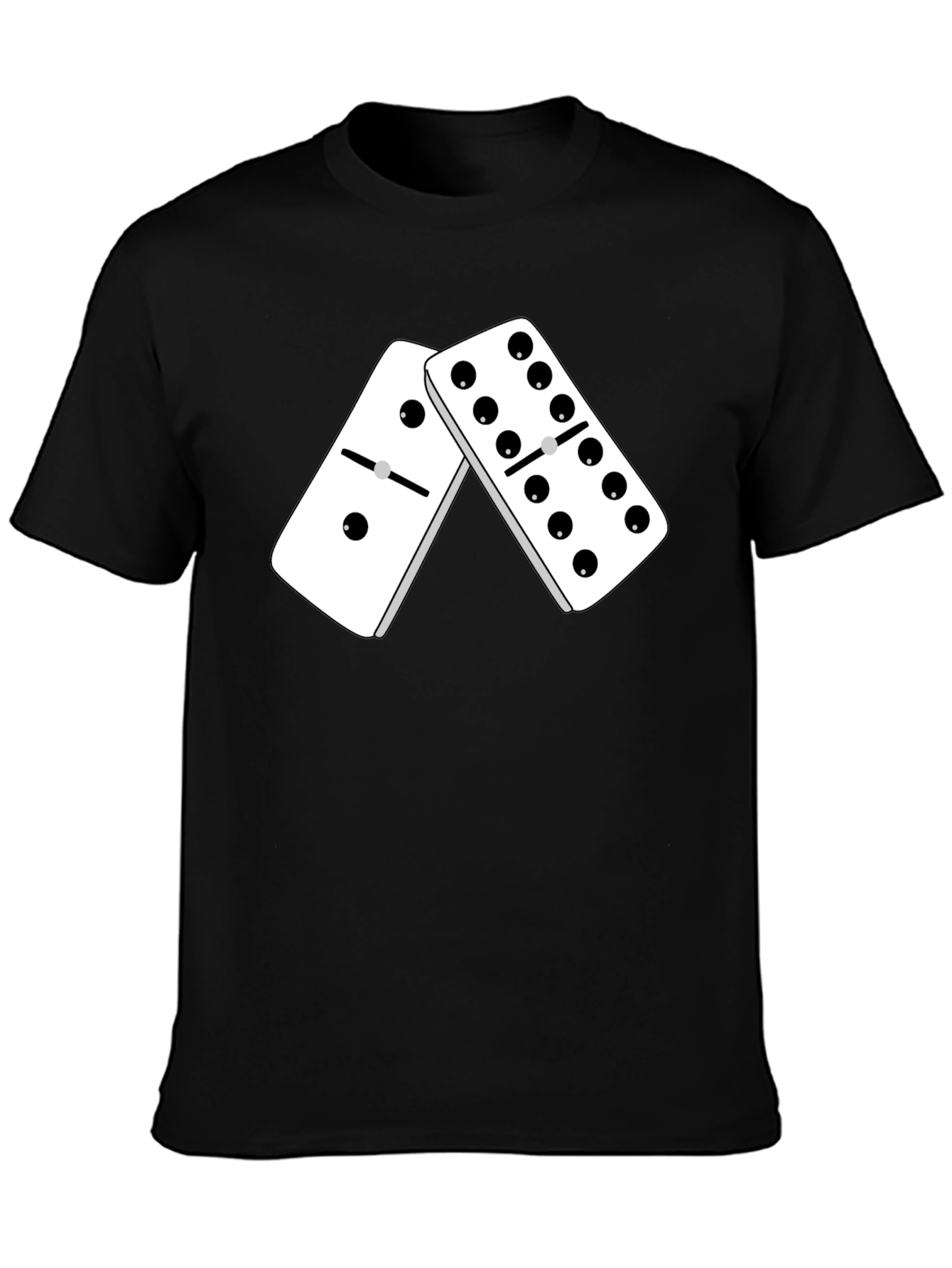 Domino Graphic Tee - Stylish Black T-Shirt