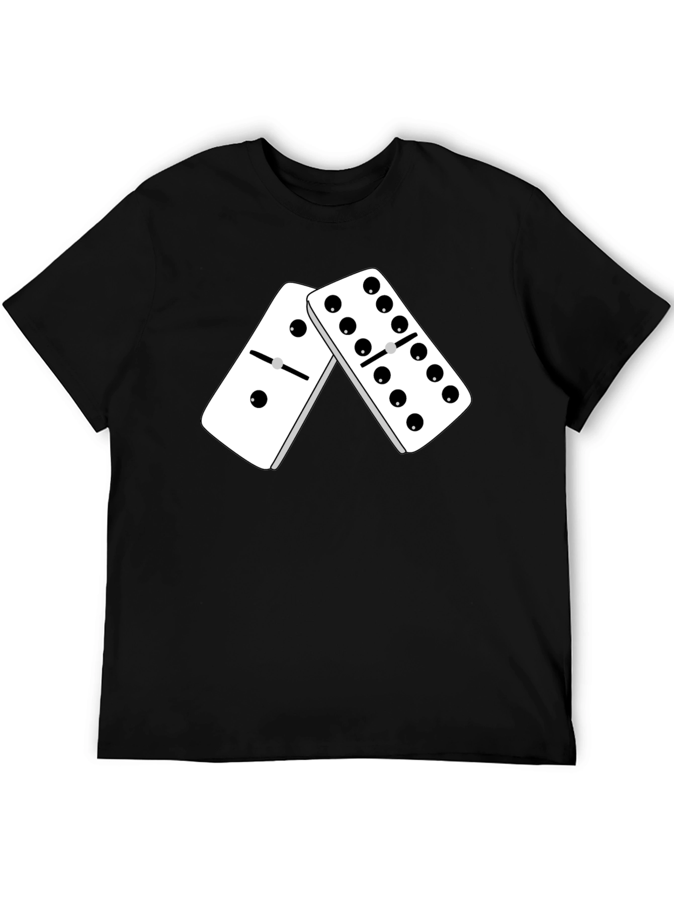 Domino Graphic Tee - Stylish Black T-Shirt