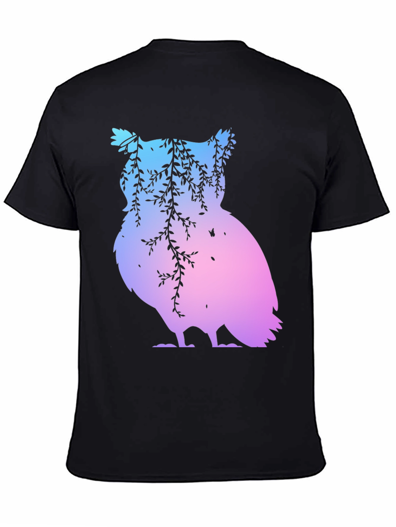 Gradient Owl Graphic T-Shirt