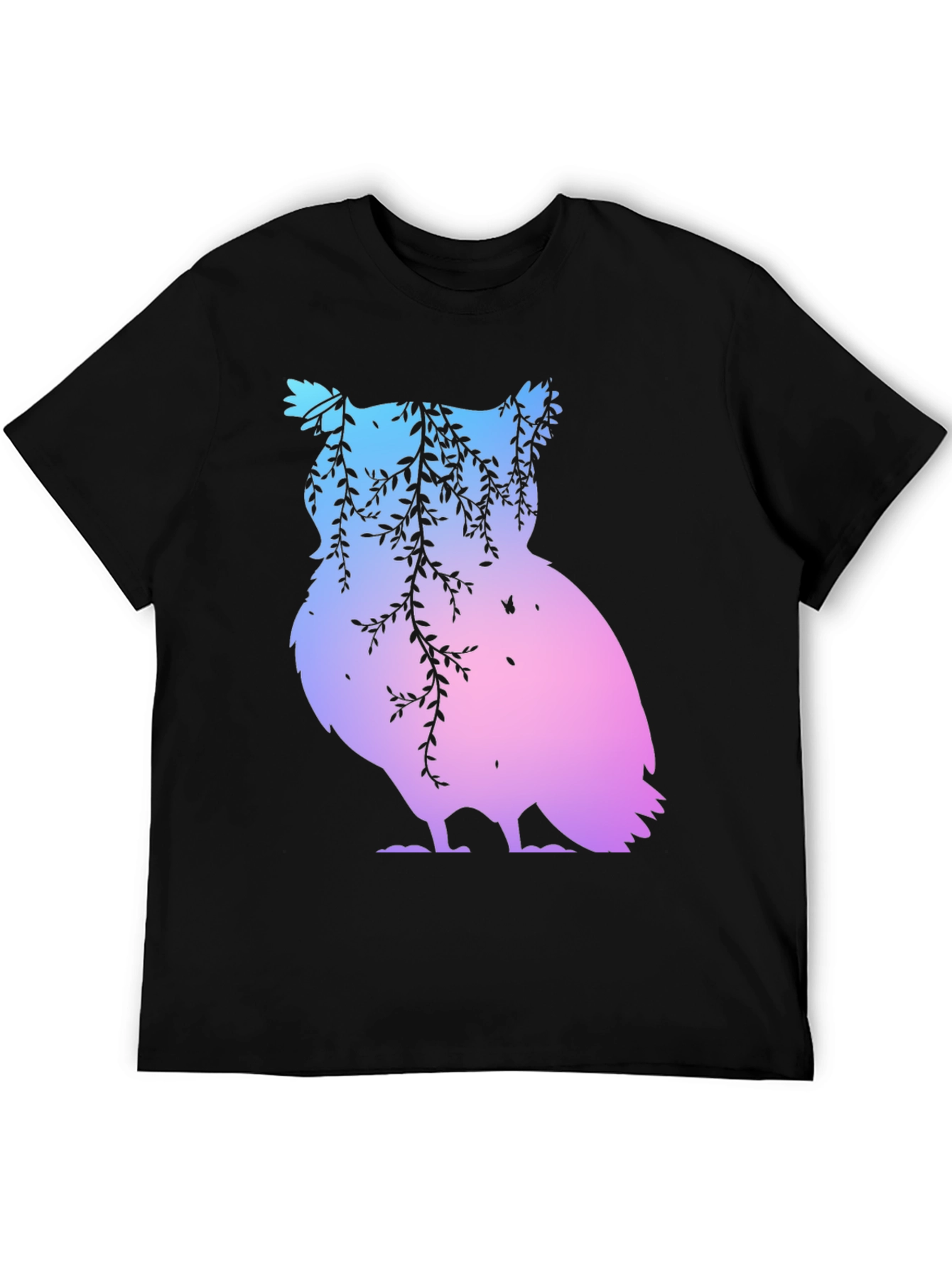 Gradient Owl Graphic T-Shirt