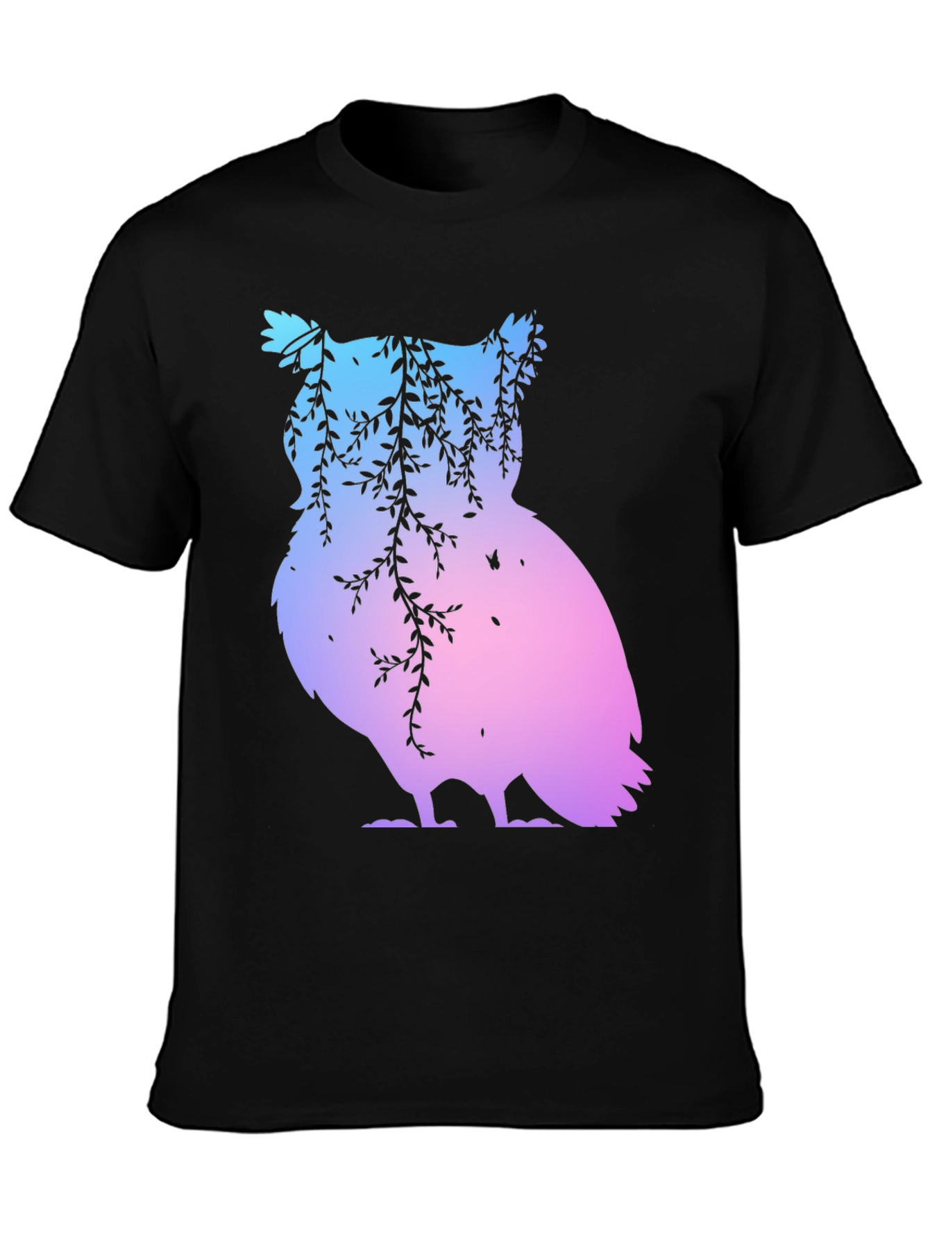 Gradient Owl Graphic T-Shirt