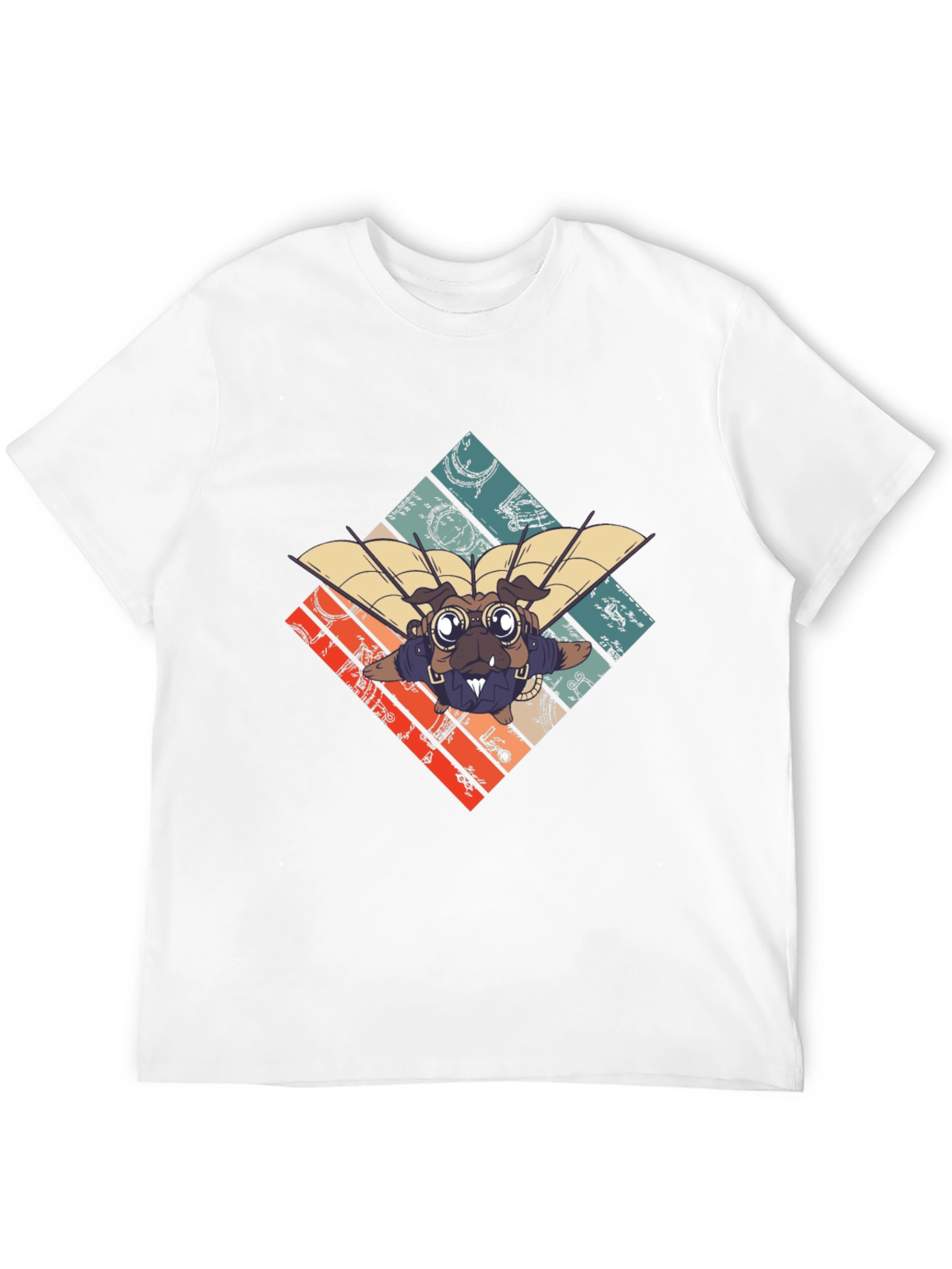 Steampunk Pug Pilot Graphic Tee