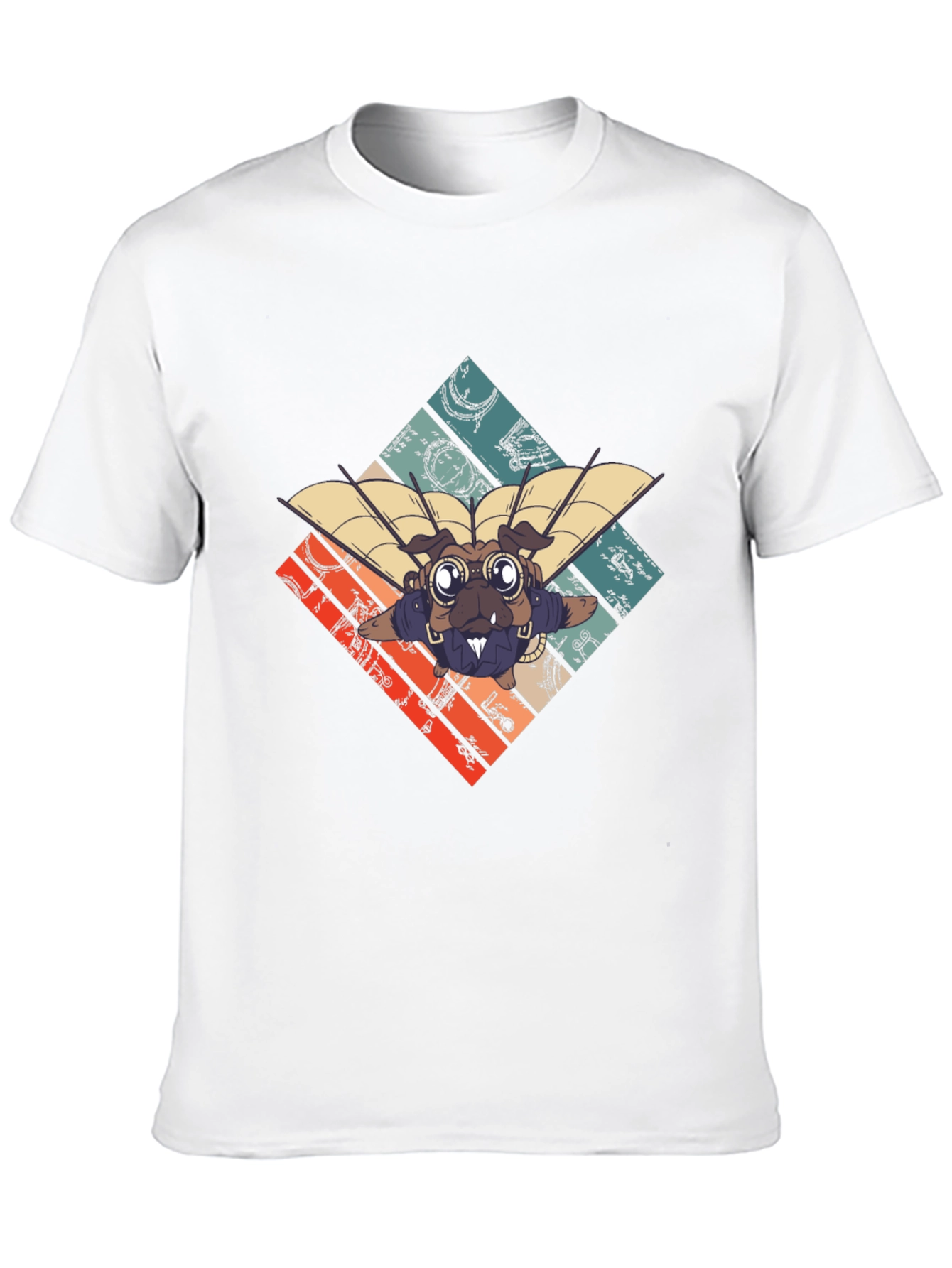 Steampunk Pug Pilot Graphic Tee