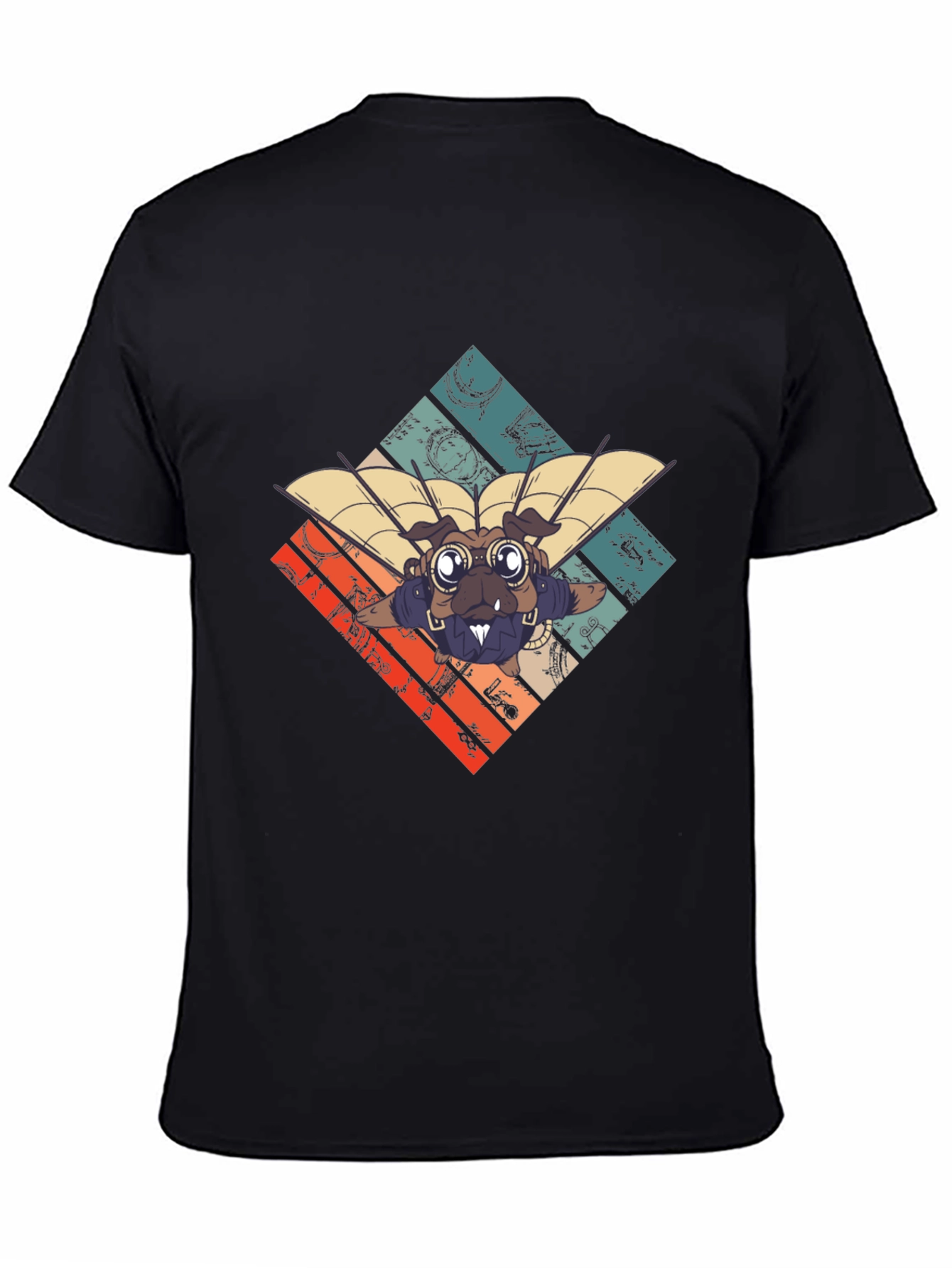 Steampunk Pug Pilot Graphic Tee