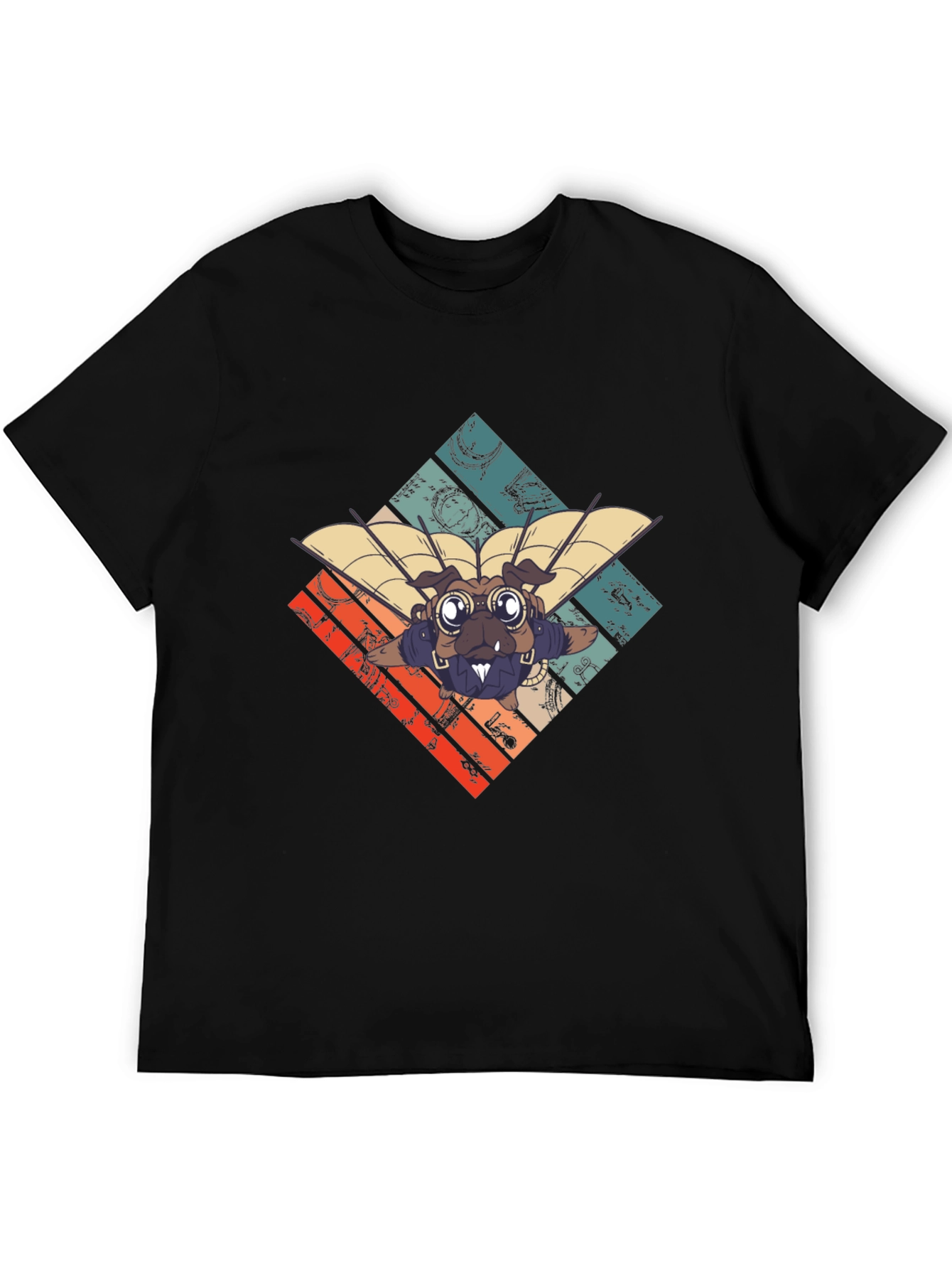Steampunk Pug Pilot Graphic Tee