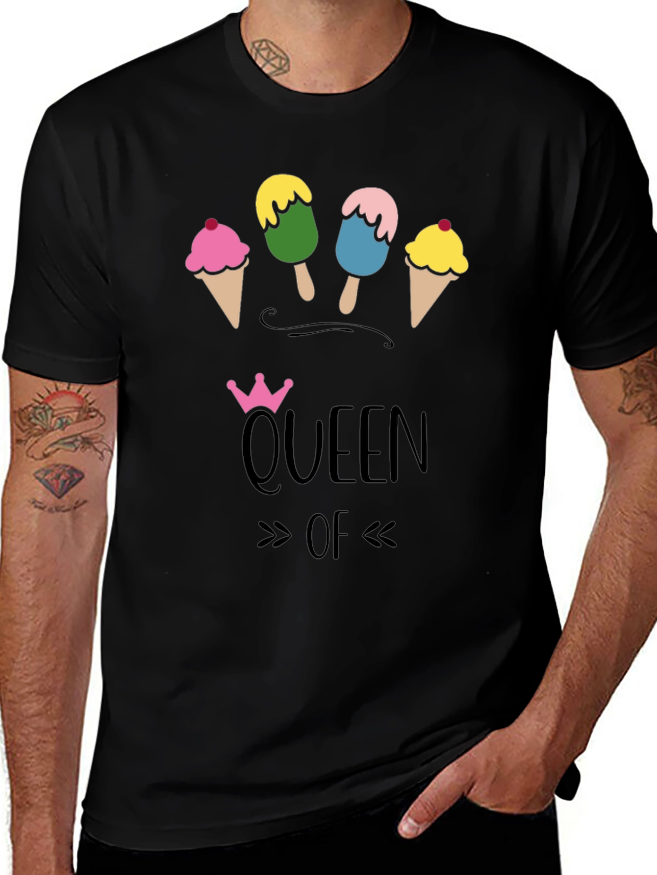 Queen of Ice Cream T-Shirt - Fun Novelty Tee