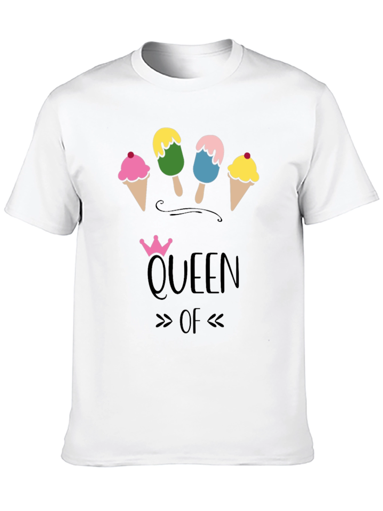 Queen of Ice Cream T-Shirt - Fun Novelty Tee