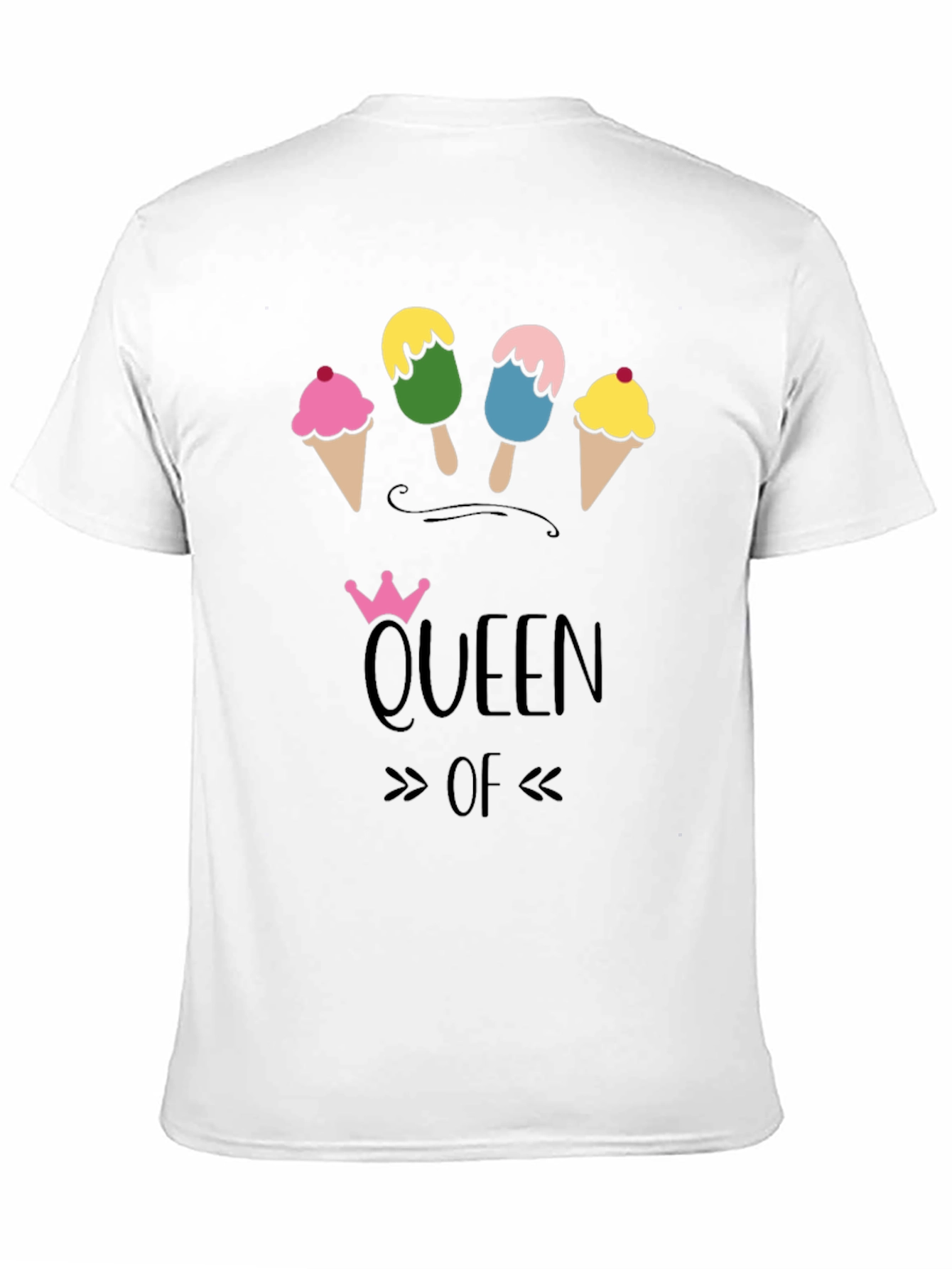Queen of Ice Cream T-Shirt - Fun Novelty Tee