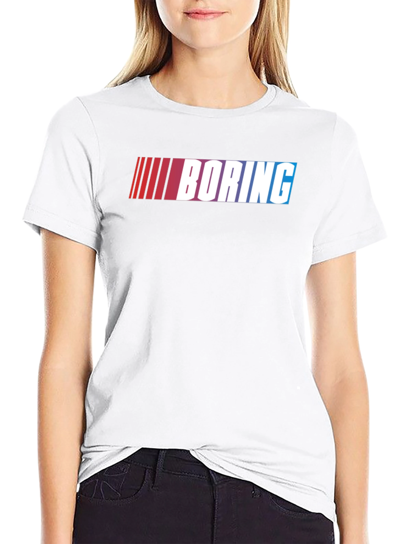 Boring Graphic T-Shirt - Black Cotton Tee